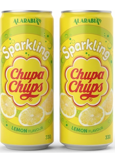 Chupa Chups Sparkling Lemon Flavour - Limon Aromalı Gazlı İçecek 330 Ml 2 Adet