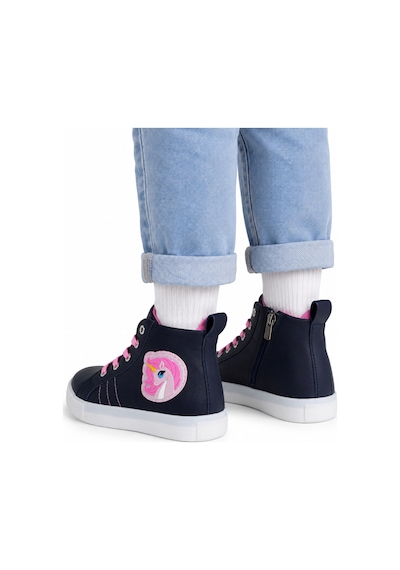 Unicorn Kız Çocuk Bilekli Spor Sneakers Ayakkabı Lacivert