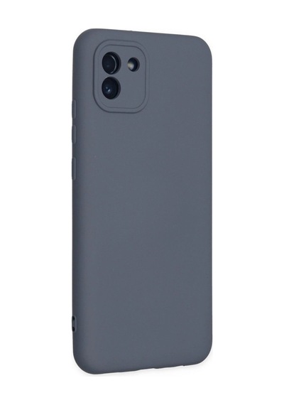 Samsung Galaxy A03 Kılıf Nano İçi Kadife Silikon - Gri