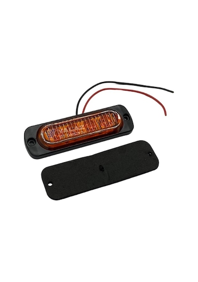 9v-36v Flaş Led Lamba Turuncu 4x1w Çakar Fonksiyonlu 85 28 10 Mm