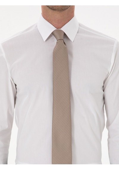 Cacharel Beyaz Slim Fit Pamuk Karışımlı Gömlek