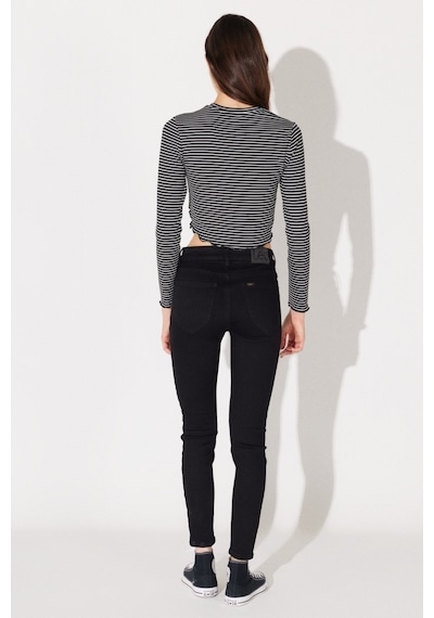 Lee Forever Skinny Fit Dar Kesim Yüksek Bel Jean Kot Pantolon L32SOZVT Siyah