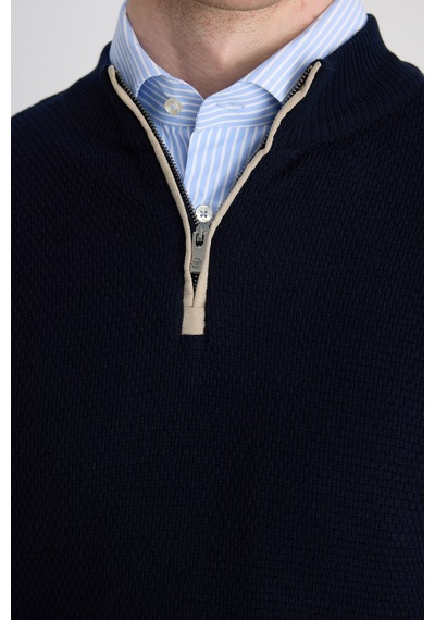 D's Damat Ds Damat Regular Fit Lacivert Petek Örgü Kazak 5hf063902155m 101