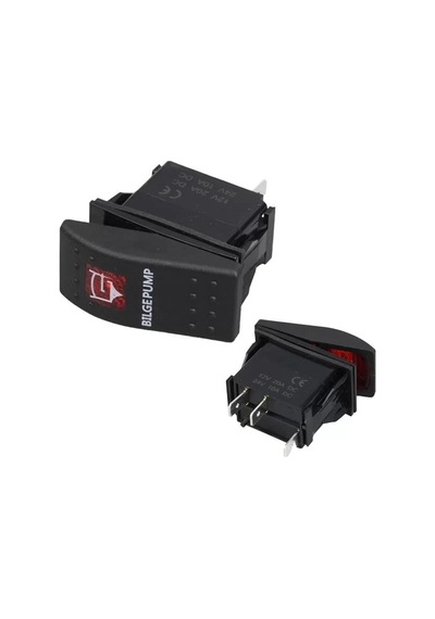 Hubrendy Sh Powermaster Sintine Pompa Sembollü Işıklı 3 Pinli On-off 12-24v Marin Switch