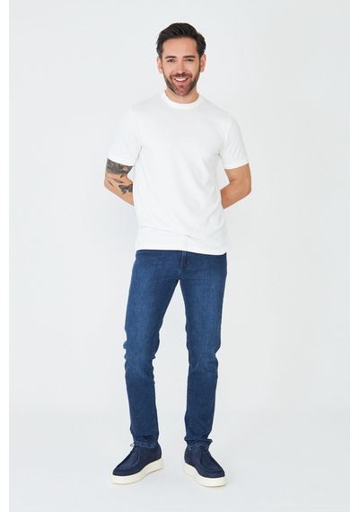 Lacivert Regular Erkek Kot Pantolon Mavi