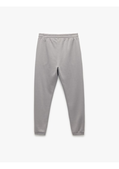 Koton Beli Bağcıklı Şardonlu Cep Detaylı Jogger Eşofman Altı Gri 6wam40013mk Gri