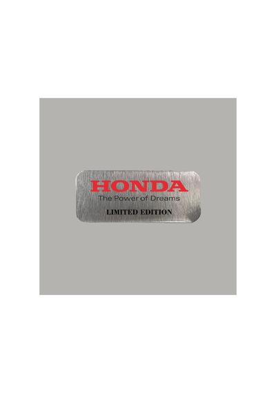 Honda Limited Edition Metal Etiket 3x7 Cm Arkası Yapışkanlı 1 Adet