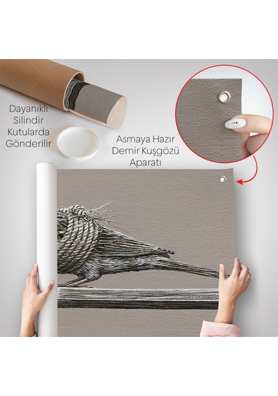 Özgürlük Duvar Örtüsü - Kanatları Bağlı Kuş-7203