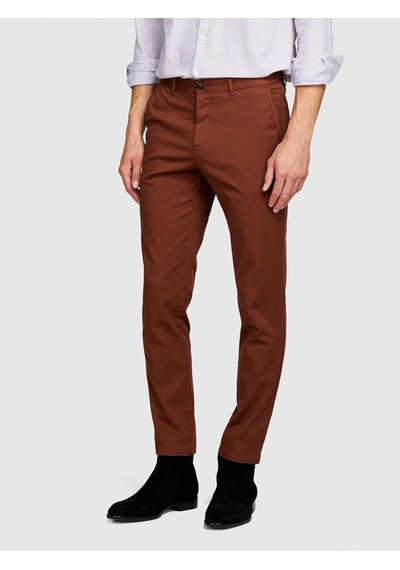 Sisley Slim Fit Esnek Chino Pantolon Erkek Kahverengi Pantolon - 323a4aıhsf021