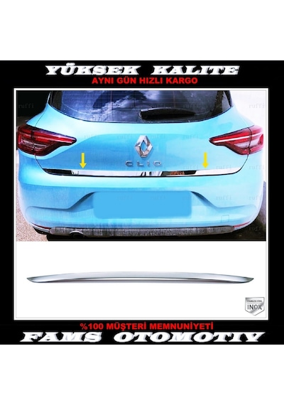 Renault Clio 5 Hb Krom Bagaj Alt Çıta P.Çelik 2019 Üzeri