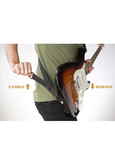 Levy's Leathers Ripchord Hızlı Ayar Teknolojisine Sahip Sağ Yükseklikte Gitar Kayışı 8,25 Cm Geniş Neopren - Siyah Mrhgp-blk