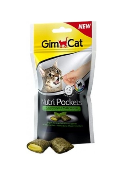 Gimcat Nutri Pockets Kedi Otlu ve Multivitaminli Kedi Ödül Maması 6 x 60 G