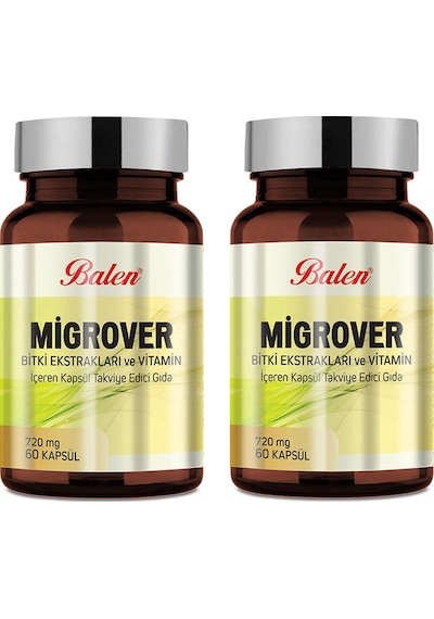 Balen Migrover Bitki Ekstraktları-Vitamin 60 Kapsül 2 Adet