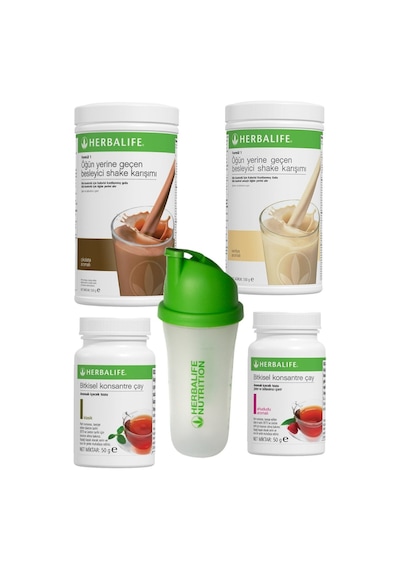 Herbalife Formül 1 Shake Vanilya+çikolata+ Çay 50gr Klasik + Ahududu + Shaker