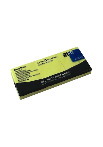 Info Notes 50x40 Sarı Postit 3 Lü Pk 100 Yp 565301