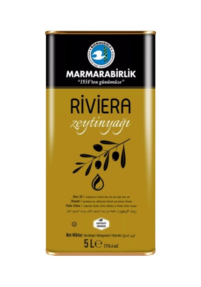 Marmarabirlik Riviera Zeytinyağı 5 Lt Teneke 2 Li 10 Litre