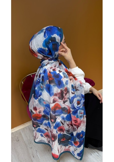 Mimiyum Sonbahar Desen Organik Soft Şal 4 Çok Renkli