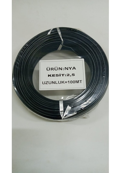 2.5 Mm Nya Siyah Tam Kesit Cca Kablo