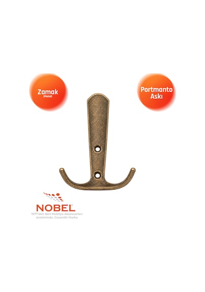 Focus Portmanto Askısı, Metal Vestiyer Askısı, 72 Gr, Dolap Ve Duvar Askılığı, Anti K Sari Vidalı