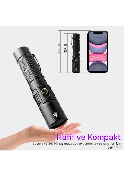 30w 365nm Profesyonel Güçlü Mor Uv Işık Para Kontrol Feneri Uv La