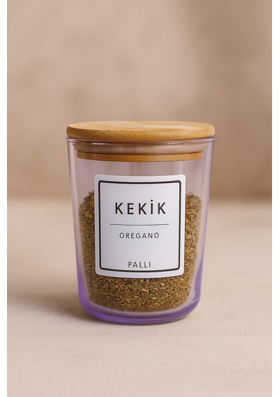 Motto - 6'lı Bambu Vakum Kapaklı Kaşık, Etiket Hediyeli, Mor Cam Saklama Kabı Baharatlık Seti 315 Ml Diğer