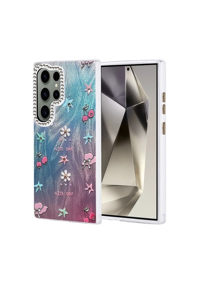 Newface - 670 - Samsung Galaxy Uyumlu S23 Ultra Kılıf Blade Aynalı Desenli Kapak - - Flzdgnkr - Desen 4 Diğer