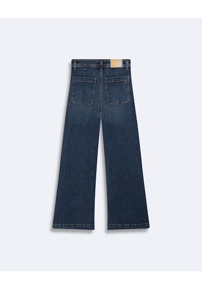 Ltb Wına Yüksek Bel Geniş Yaka Mavi Jean Pantolon Mavi 24 - 36