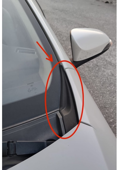 Toyota Corolla 2013-2019 Ön Cam Köşe Kapağı Yağmur Suyu Kanal Kapağı Sağ Sol Seçenekli Ön Sol