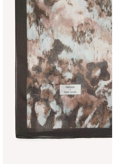 Defacto Fresh Scarfs X Defacto Shadow Floral Viskon Şal I1753ax26smbk27 Siyah-bk27
