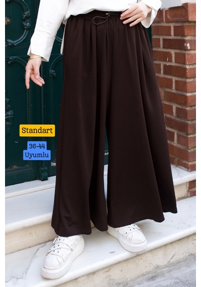 Balenbi Kadın Overisze Oysh Modal Kumaş Beli Lastikli Bağcıklı Etek-pantolon 1238 Kahverengi Balenbi Kadın Overisze Oysh Modal Kumaş Beli Lastikli Bağcıklı Etek-pantolon 1238 Kahverengi
