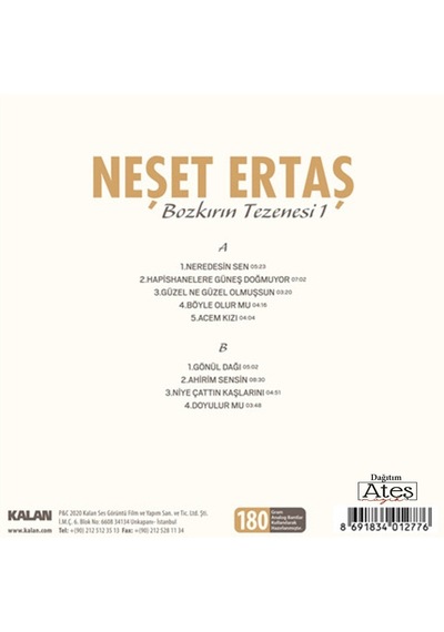 Neşet Ertaş Bozkırın Tezenesi 1 Lp