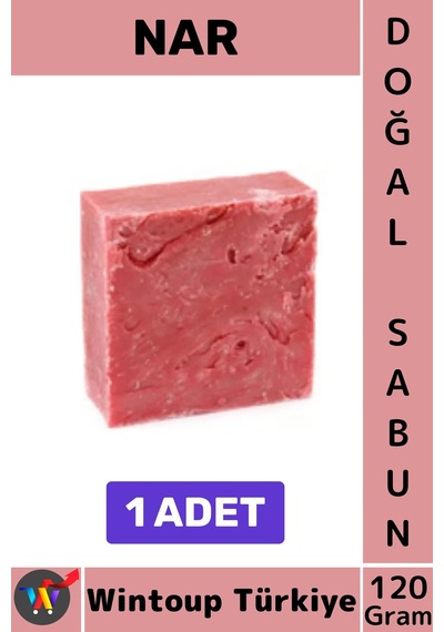 Katısabun %100 Doğal Orijinal Bitkisel El Yüz Saç Vücut Cilt İçin Organik Nar Sabunu 120 Gram Karışık
