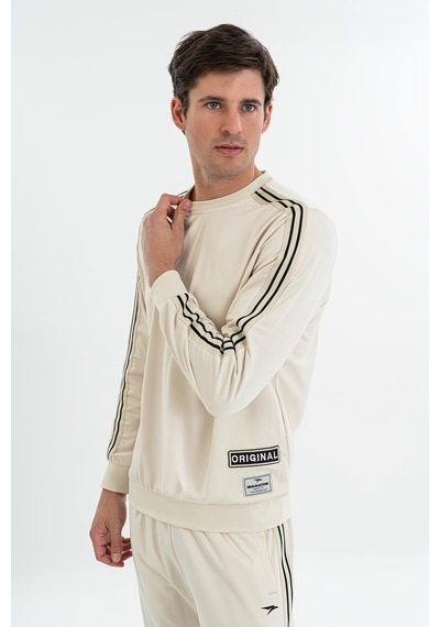 Maraton Comfort Erkek Bisiklet Yaka Taş- Sweatshirt Taş-