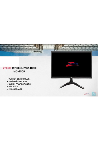 Ztech Zr-mr19m 19'' Hd+vga+usb Led Monitör