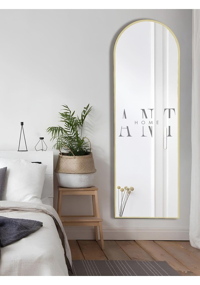 Dekoratif Ayna Oval Boy Ayna Duvar Aynası 180x60 Cm 180 X 60 Gold Antno25g Gold