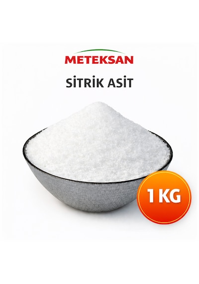 Meteksan Sitrik Asit Limon Tuzu 1 Kg Gıda Katkı Maddesi