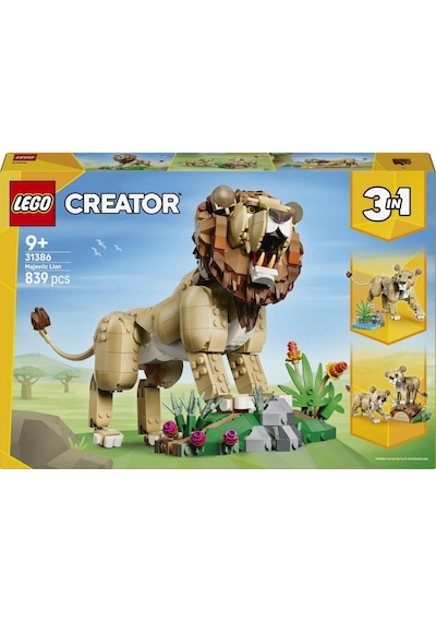 Lego 31386 Creator 3 Ü 1 Arada Vahşi Hayvanlar: Görkemli Aslan