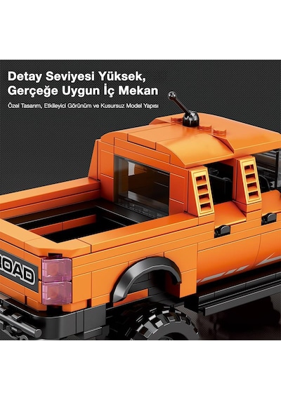 Reobrix Technic 827 Ford F-150 Raptor Kamyon Araba Yaratıcı Yapı Blok Seti Building Blocks - 423 Parça