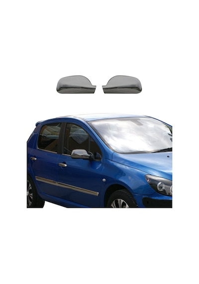 Peugeot 407 Krom Ayna Kapağı Takımı Paslanmaz Çelik N11.6370