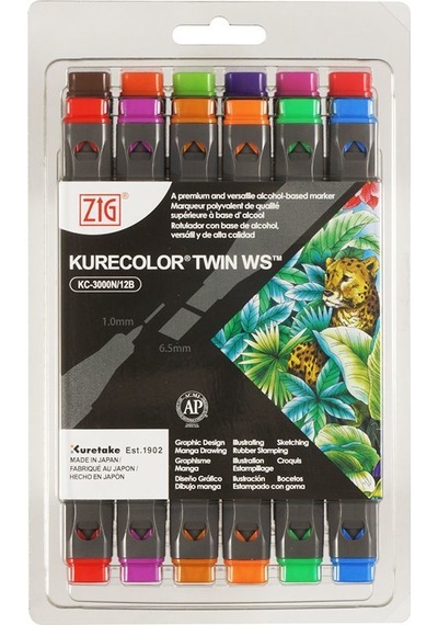 Zig Kurecolor Twin Ws Marker Kc3000N 12Li Set 12B2
