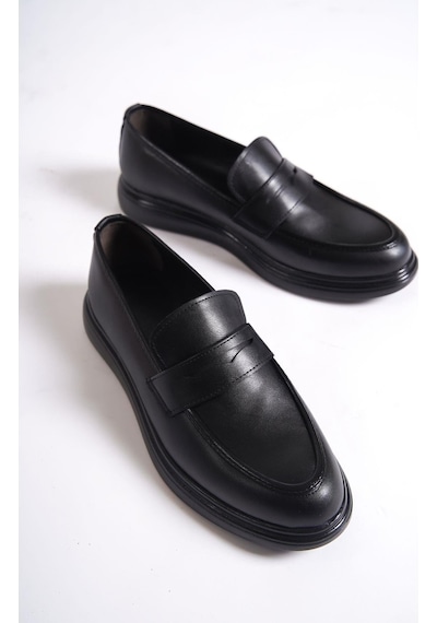 Mubiano Clt8500 Erkek Kolej Model Cilt Loafer Siyah