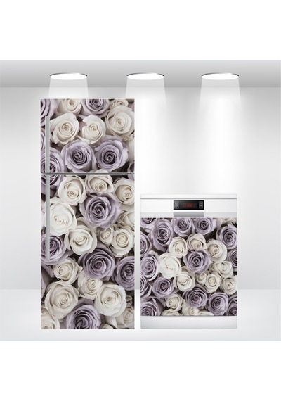 Buzdolabı Ve Bulaşık Makinesi Kapak Sticker Folyo Güller (330023308)