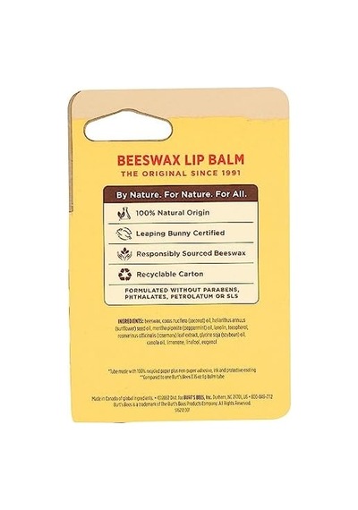Orijinal Balmumlu Dudak Balsamı, 0,34 Oz