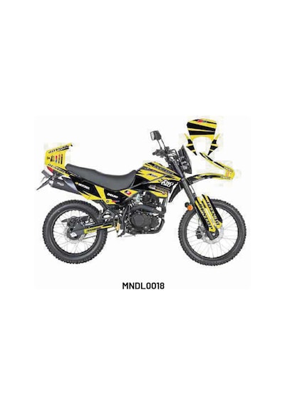 Mondial X-treme "two Two Yellow" Tasarım Motosiklet Sticker Etiket Modeli