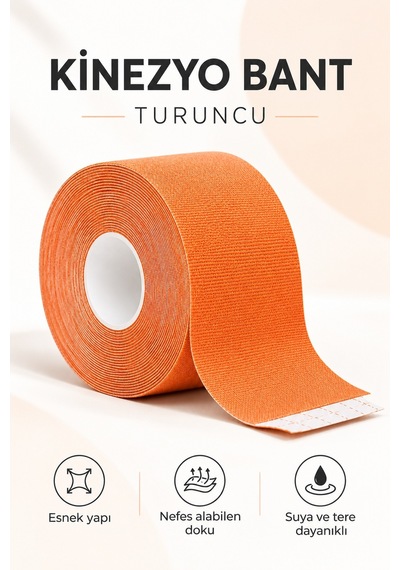 Vücut Uyumlu Sporcu Bandı - Kinezyo Bant - Turuncu