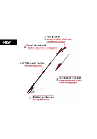 Einhell GP-HC 18/5020 Li T BL-Solo Akülü Çok Fonksiyonlu Budama (Akü ve Şarj Hariç) - 3410970