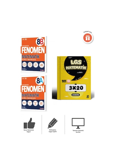 Fenomen 2027 8. Sınıf Matematik 2'li Soru Bankası Ve 3x20 Deneme Bigelio Yayıncılık