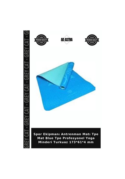 Spor Ekipmanı Antrenman Matı Tpe Mat Blue Tpe Profesyonel Yoga Minderi Turkuaz 173 61 4 Mm