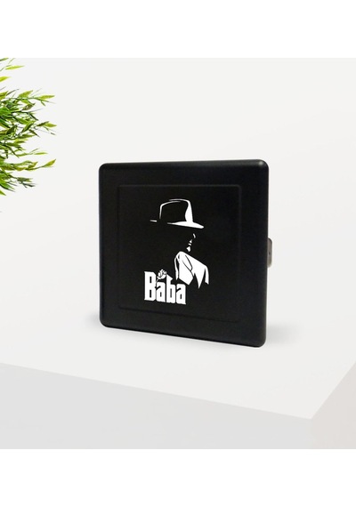 Bk Home Baba Godfather Tasarımlı Siyah Metal Sigara Tabakası-16