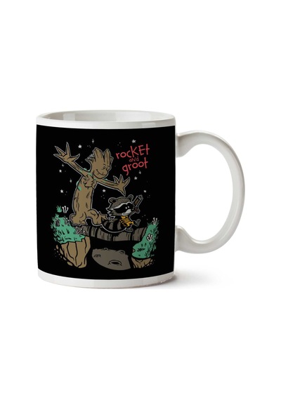 Guardians Of The Galaxy Rocket And Groot İki Tarafı Baskılı Kupa Bardak